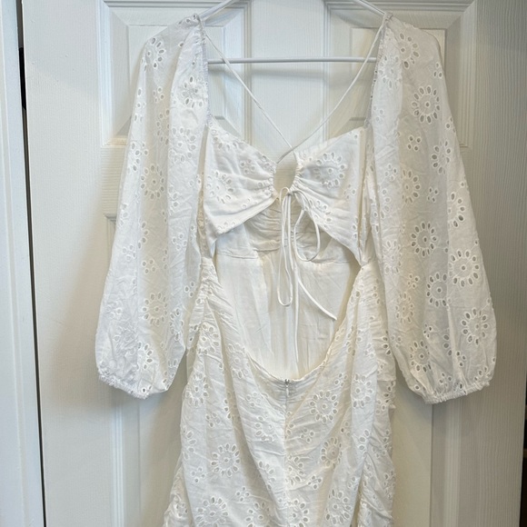 Forget You Not Cotton Eyelet Mini Dresss - Picture 3 of 5